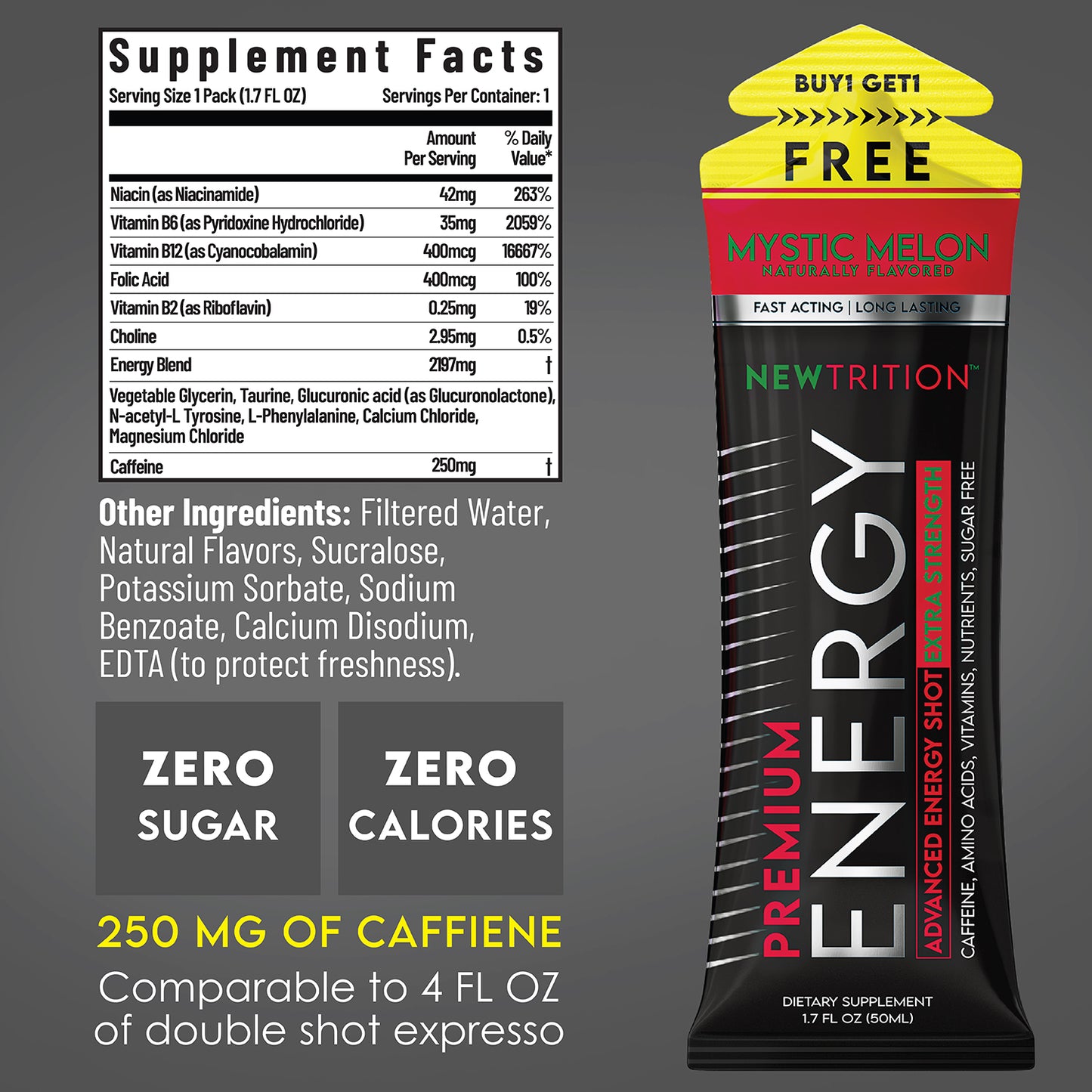 Mixed Flavor Extra Strength Energy Shots