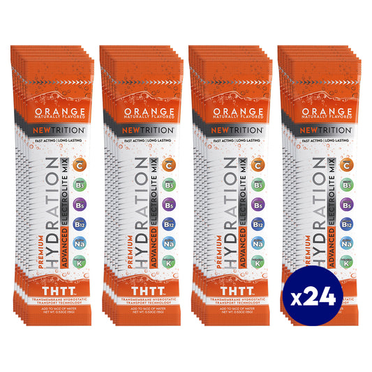 Hydration Packets Electrolyte Drink Powder Packets | Dehydration Relief 24 Servings - Orange