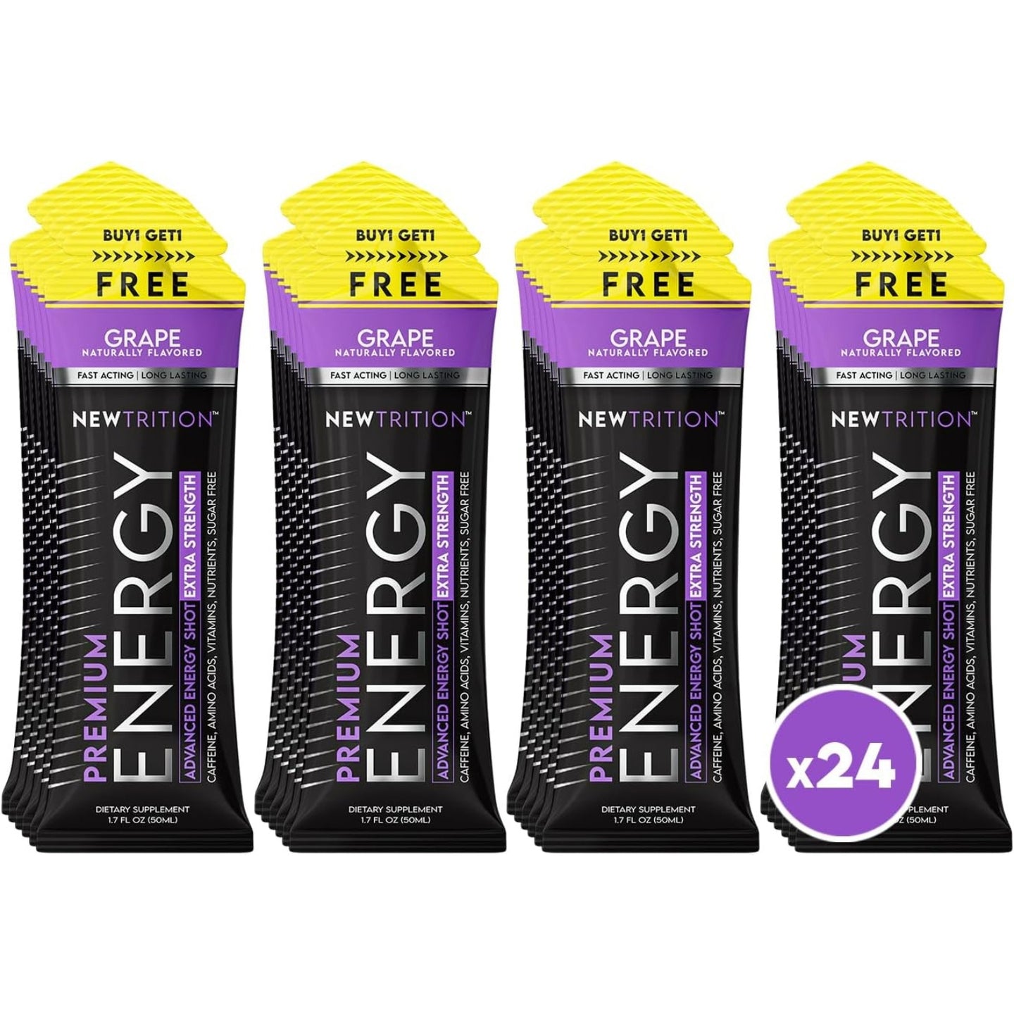 Grape Flavor Extra Strength Energy Shots