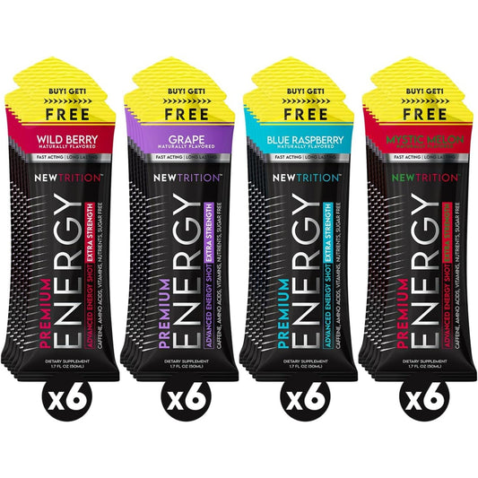 Mixed Flavor Extra Strength Energy Shots