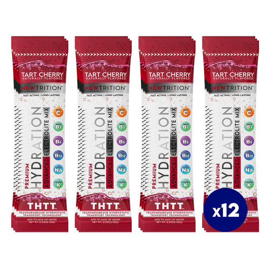 Hydration Packets Electrolyte Drink Powder Packets | Dehydration Relief 12 Servings - Tart Cherry