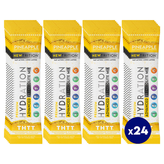 Hydration Packets Electrolyte Drink Powder Packets | Dehydration Relief 24 Servings - Pineapple